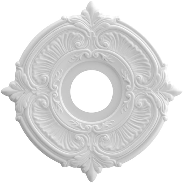 Ekena Millwork Attica Thermoformed PVC Ceiling Medallion (Fits Canopies up to 5"), 13"OD x 3 1/2"ID x 3/4"P CMP13AT - main